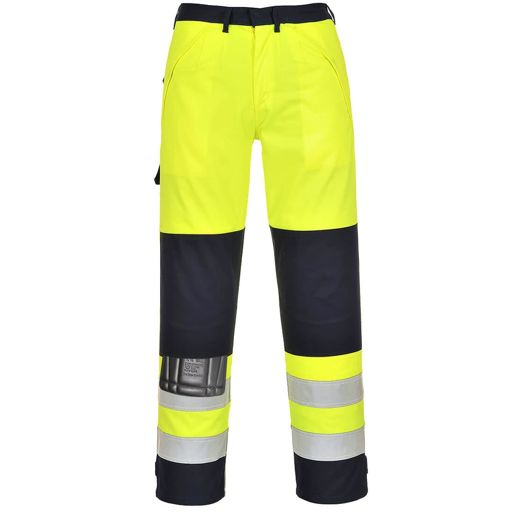 [FR62YNRS] Bizflame Work Hi-Vis Multi-Norm Contrast FR Trousers (S)