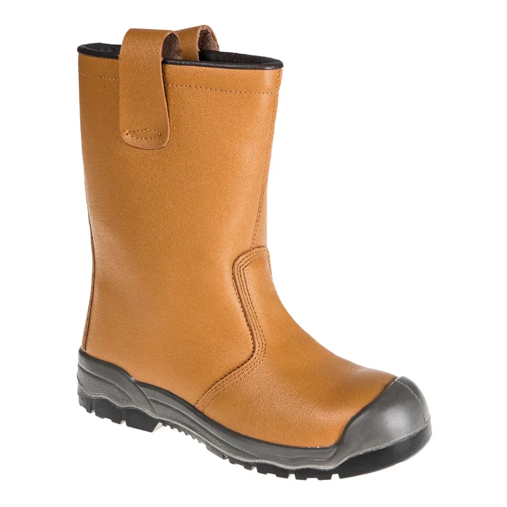 Portwest Steelite Rigger Boot S1P (With scuff cap) (Black, 4)