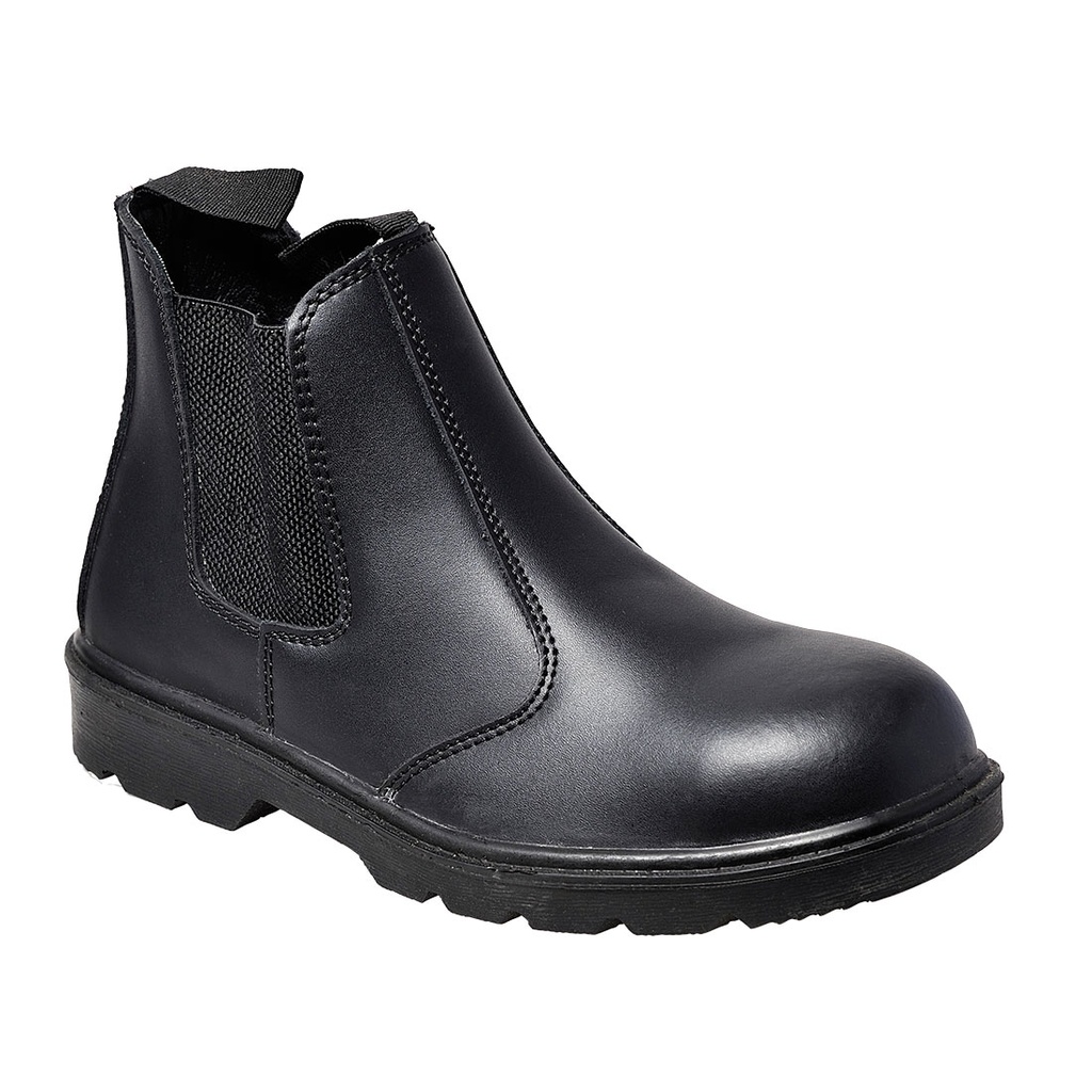[FW51BKR39] Steel Leather Dealer Boot S1P FO SR (Black, 6)