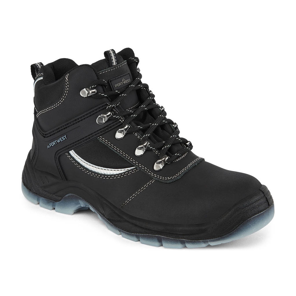 [FW69BKR37] Steel Leather Hiker Boot S3 SRC (Black, 4)