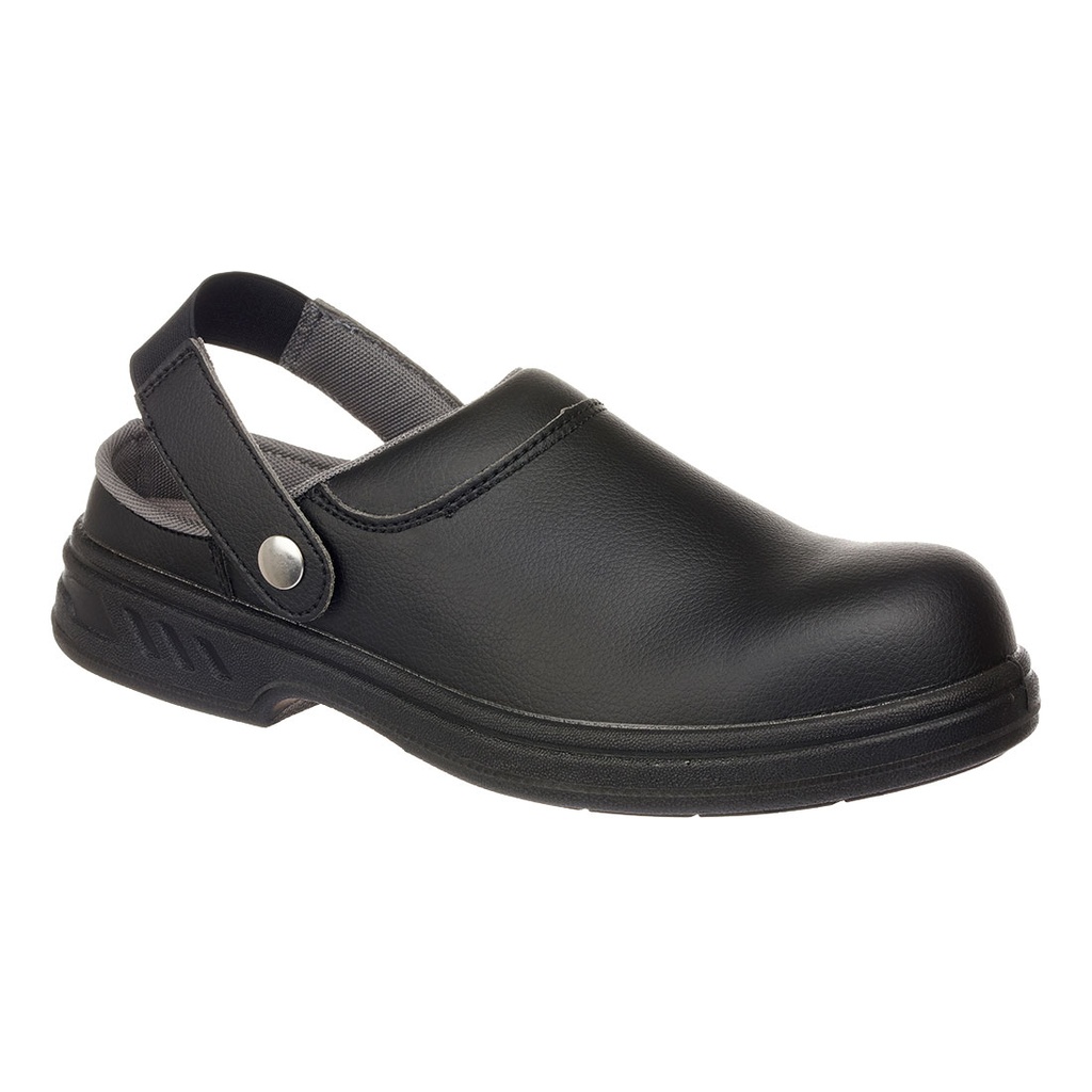 [FW82BKR46] Steel Microfibre Clog SB FO SR WPA E A (Black, 3)