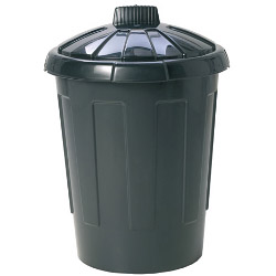 Black Plastic Dustbin 80 litres