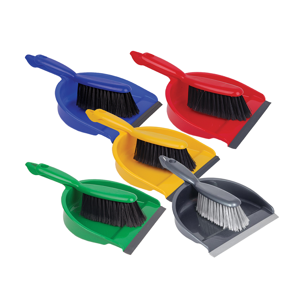 Professional Dustpan & Brush Set Soft (Yellow)
