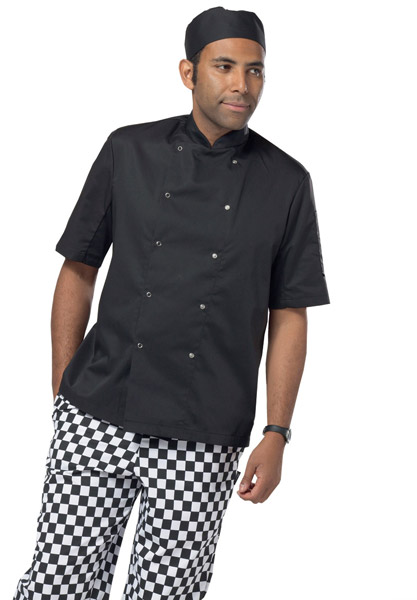 Chef Jacket Lightweight S/S Press Stud S/S (XS (32-34))