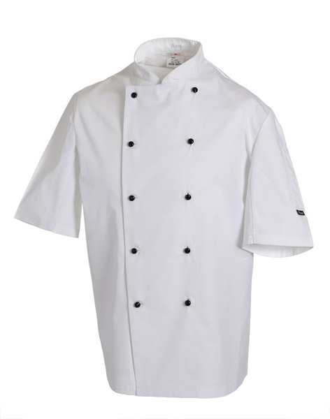 Chef Jacket S/S   Black Stud B (Black, XXS)