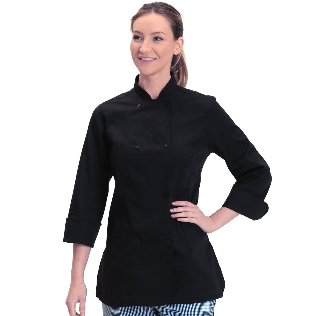 Ladies Fitted L/S Chef Jacket (XS (6))
