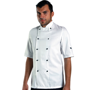 Slim Fit Chef Jacket White S/S (L (44-46))