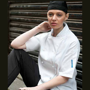 Dennys Le Chef Staycool white chefs jacket - white panels (DE11B) (XS (32-34))