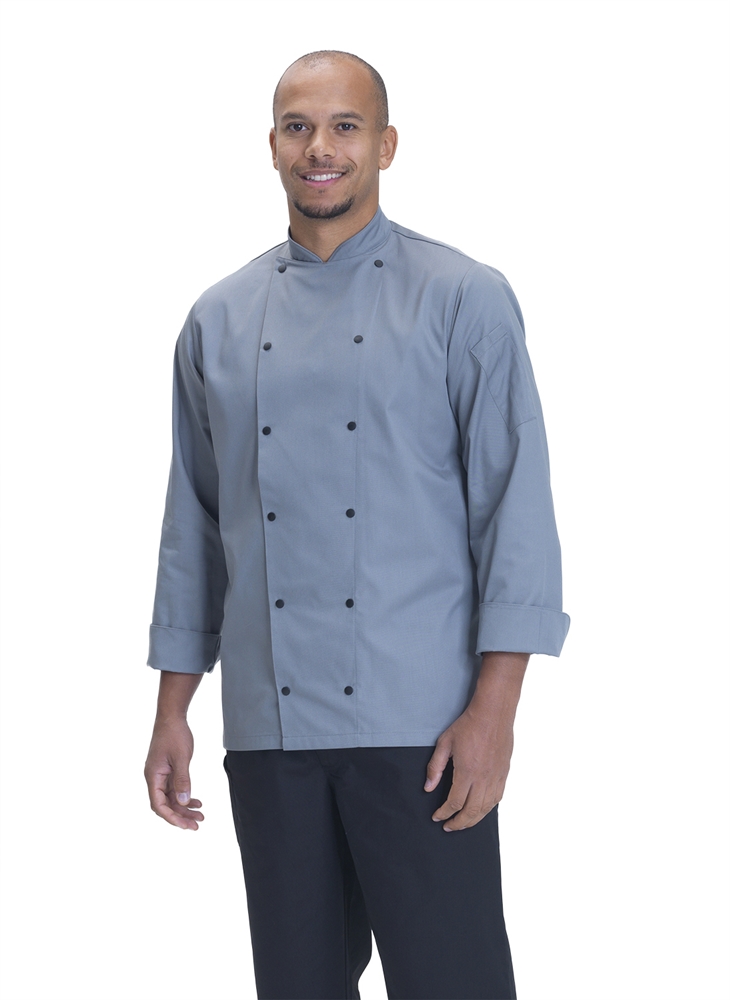 Le Chef Executive chefs jacket - Black and Grey (DE92E/F) (Black, XS (32-34))
