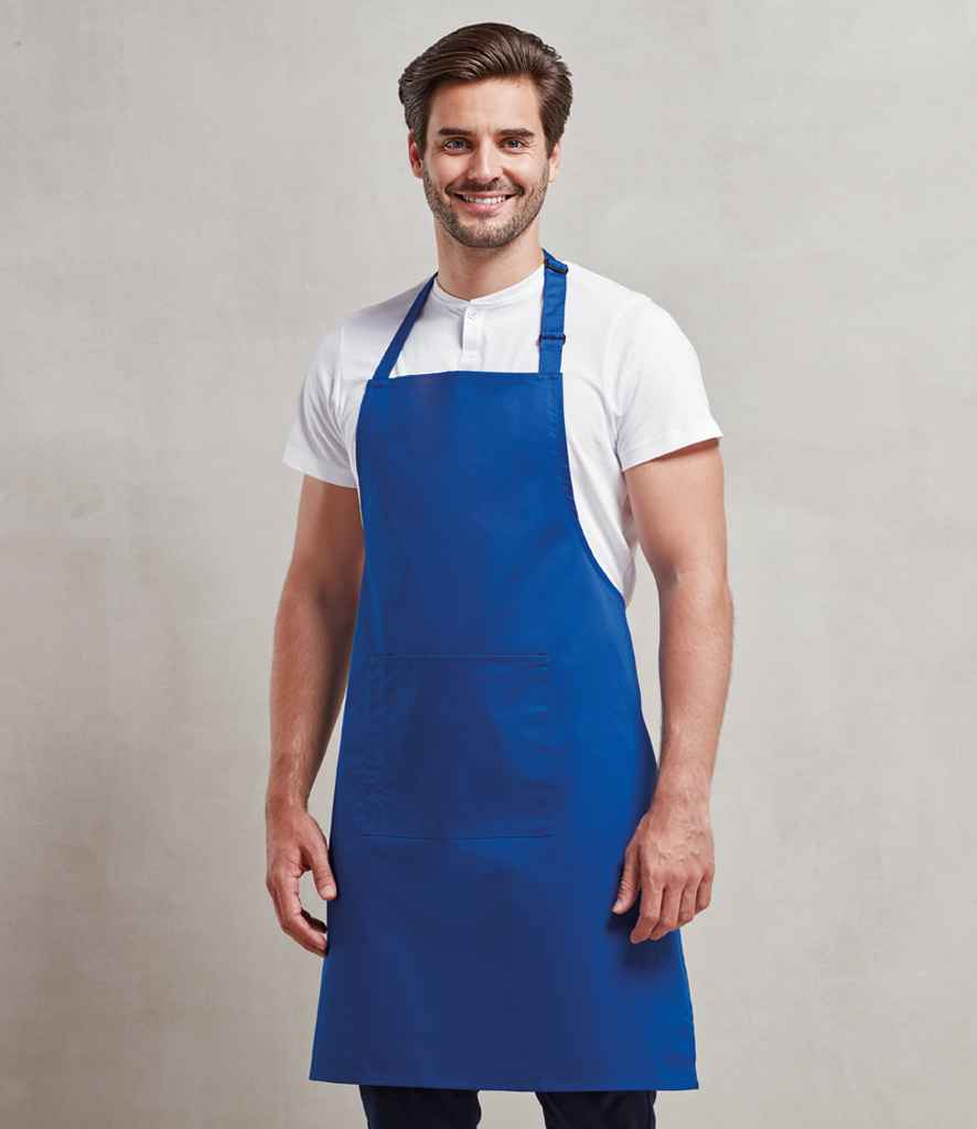 [PR154 BDM] Premier 'Colours' Bib Apron with Pocket (Black Denim)