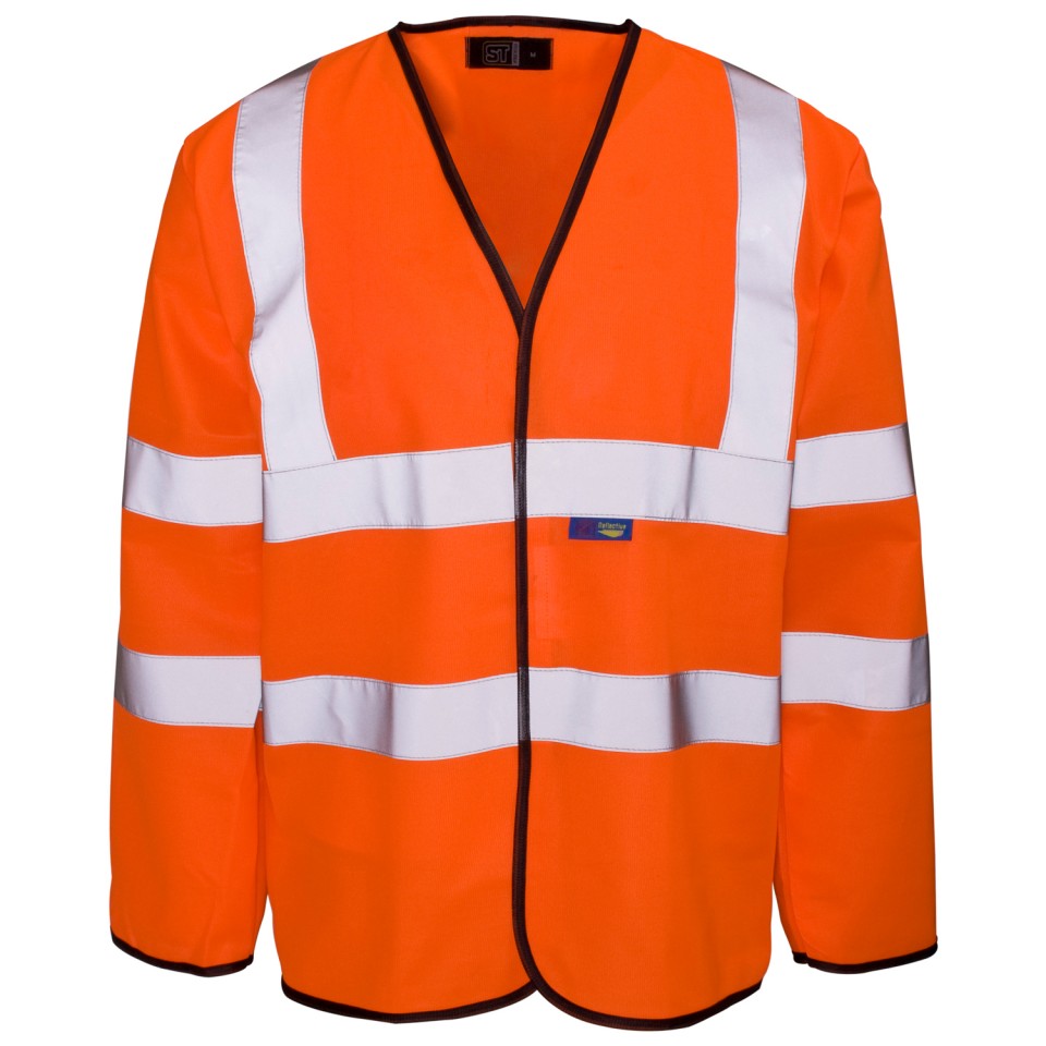 [W-VLSHVOS] Hi Vis Long Sleeved Vest - Velcro (S)