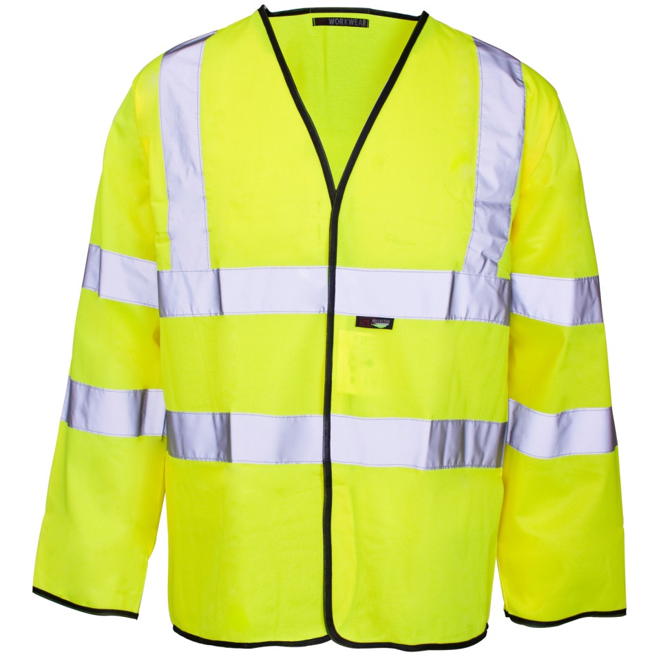 [W-VLSHVYS] Hi Vis Long Sleeved Waistcoat in Yellow (S)