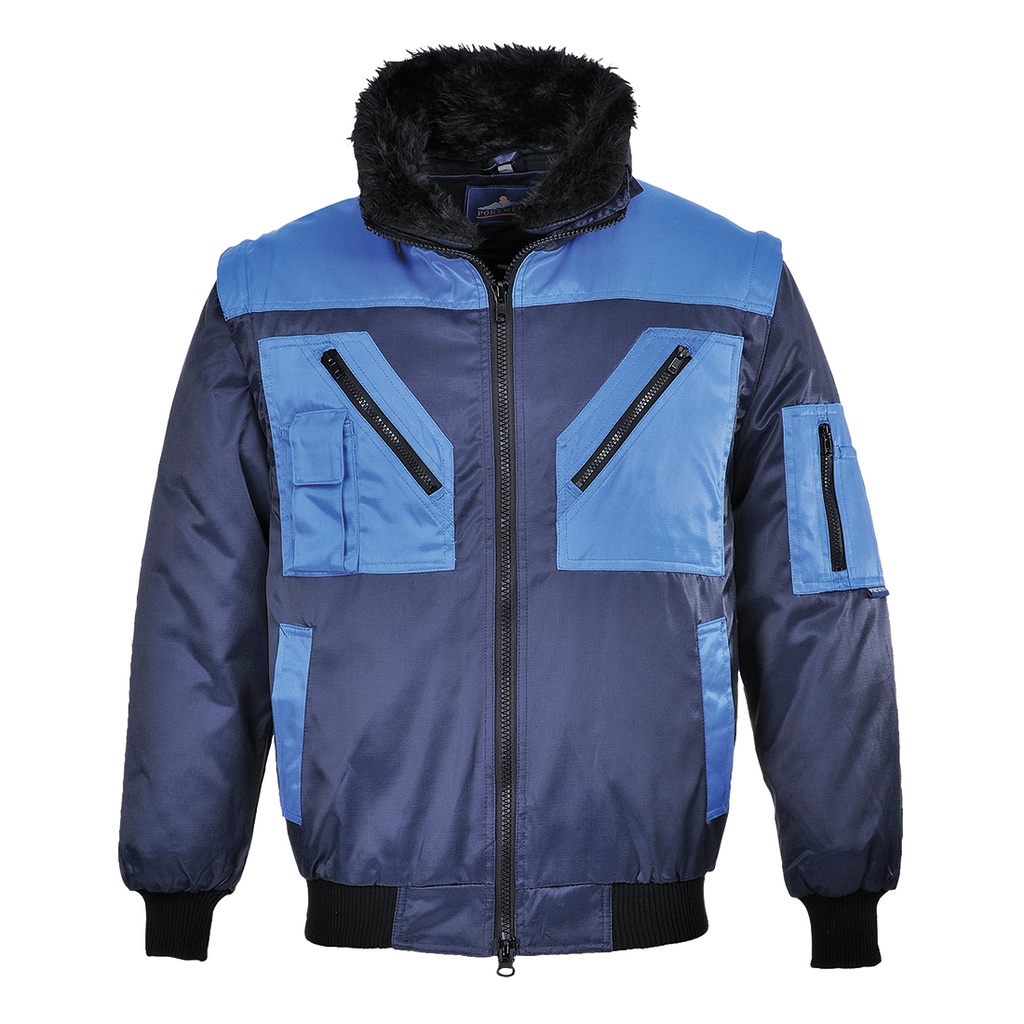 [PJ20NARXS] Two Tone Pilot Jacket (Navy, XS)