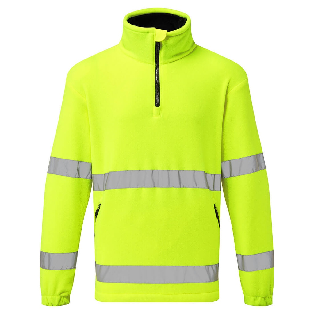 [F302YERS] Hi-Vis 1/2 Zip Fleece (Yellow, S)
