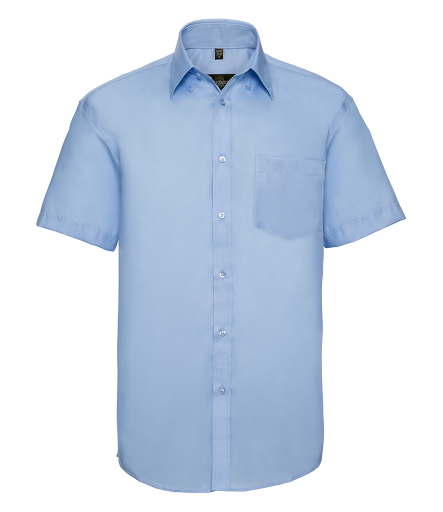 [957M] Russell Collection Short Sleeve Ultimate Non-Iron Shirt (Large Only)