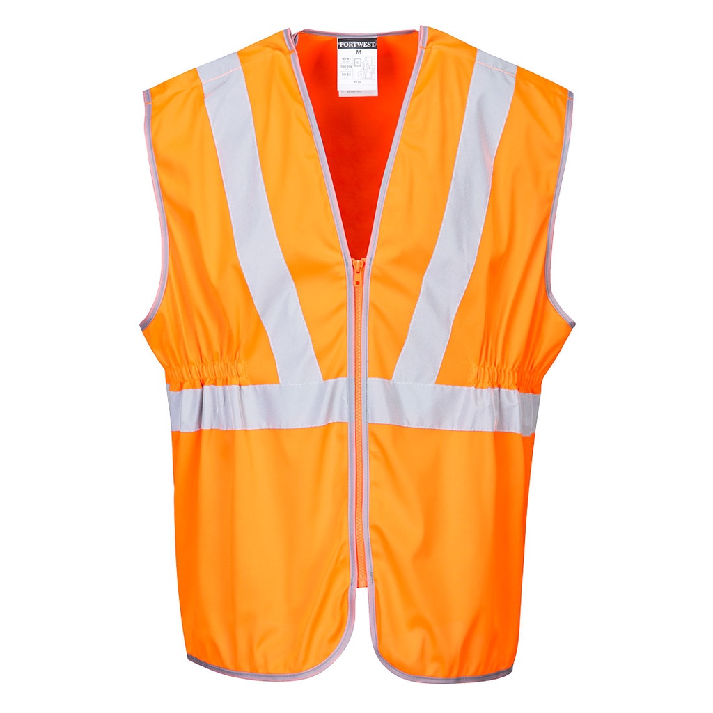 [RT20ORRS] Hi-Vis Zip Long Length Vest (S)