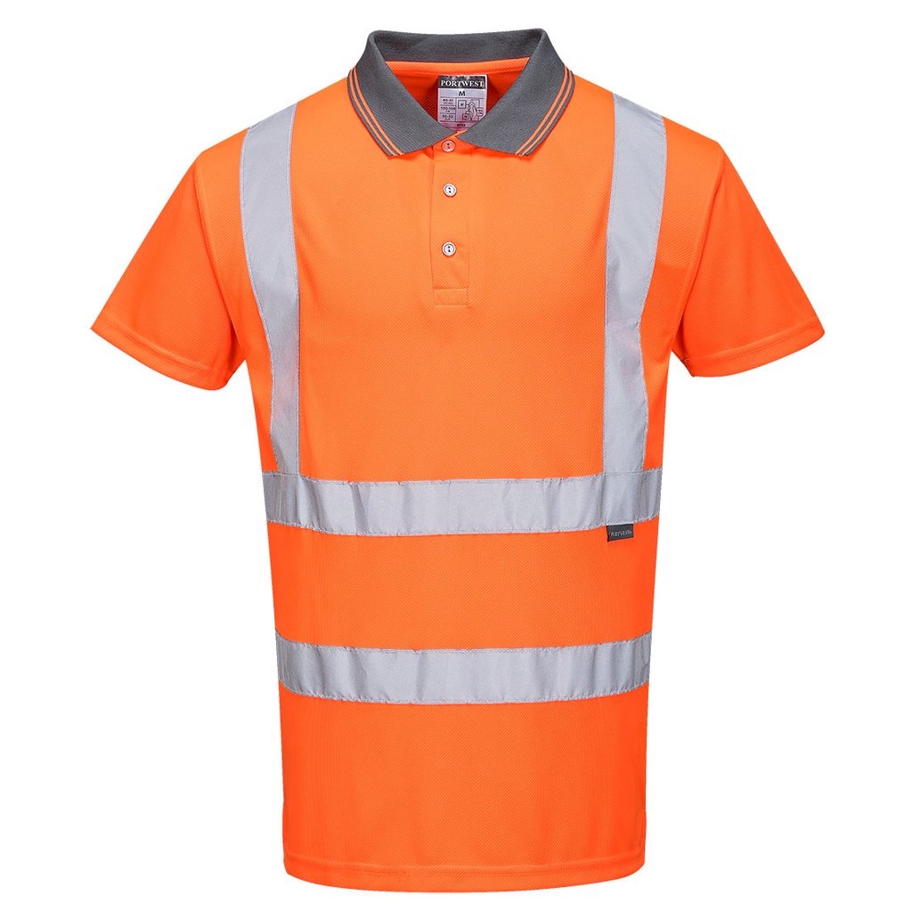Hi-Vis S/Sleeved Polo Shirt GO/RT