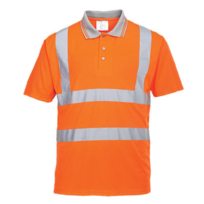 [W-PSHVO/RT22ORRXS] Portwest Hi-Vis S/Sleeved Polo Shirt GO/RT (XS)