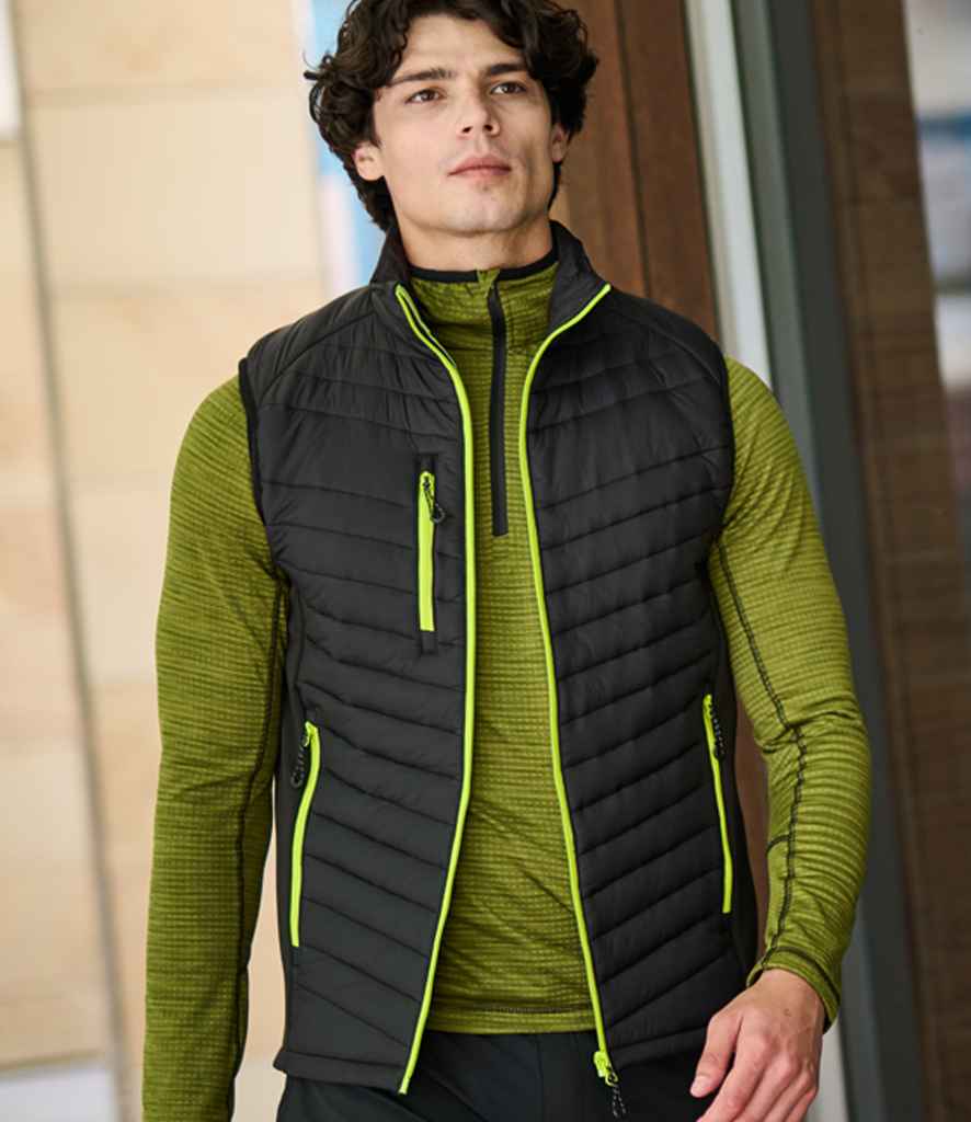 [RG667MBLK/LIMS] Regatta Navigate Hybrid Bodywarmer (Black/Lime Green, Small)