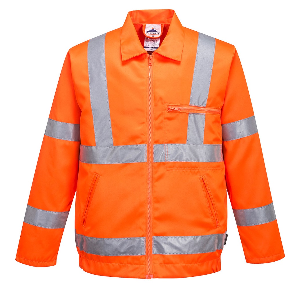[RT40ORRS] Hi-Vis Polycotton Bomber Jacket (S)