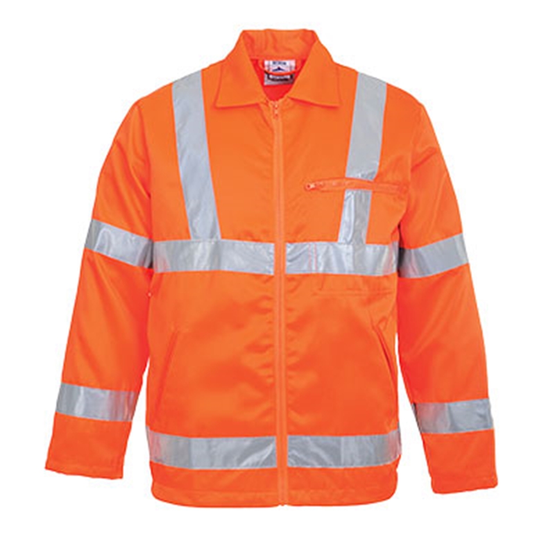 Portwest Hi-Vis Poly-cotton Jacket GO/RT (S)