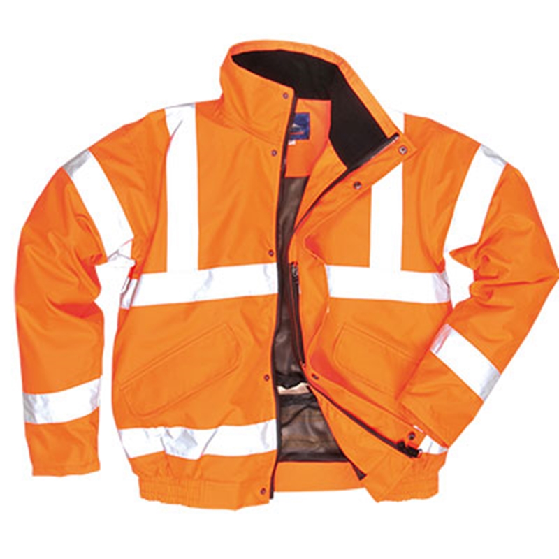 Hi-Vis Breathable Rain Bomber Jacket (Yellow, S)
