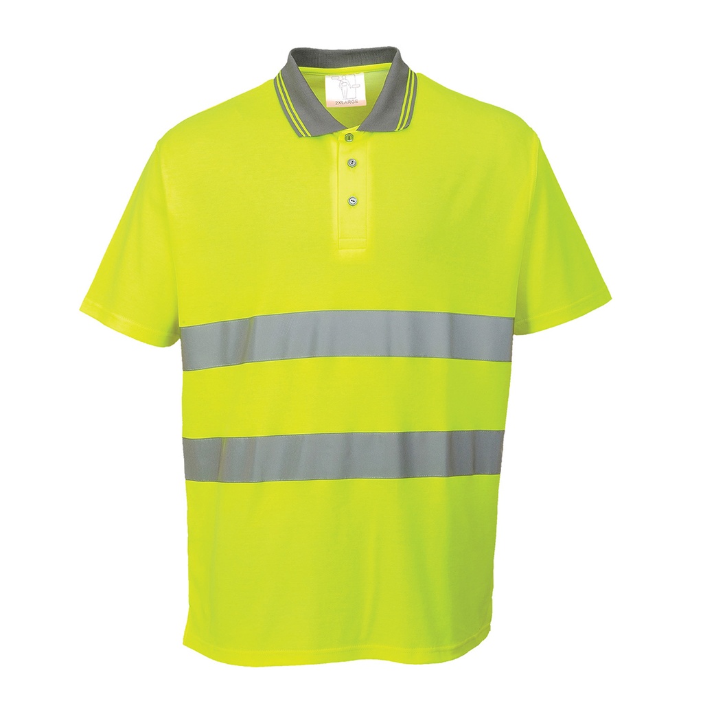 [S171YERS] Hi-Vis Cotton Comfort Polo Shirt S/S (Yellow, S)