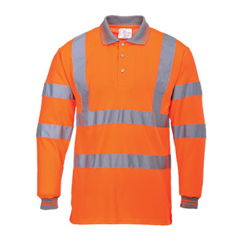 [W-PSHVLSYS] Portwest Hi-Vis Long Sleeved Polo Shirt (Yellow, S)