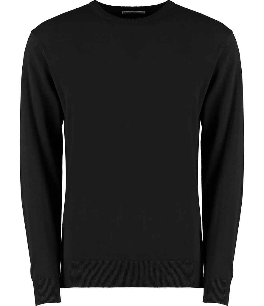 [K253 BLK XS] Kustom Kit Arundel Crew Neck Sweater (XS, Black)