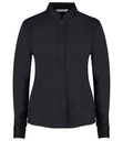 Kustom Kit Ladies Long Sleeve Tailored Mandarin Collar Shirt