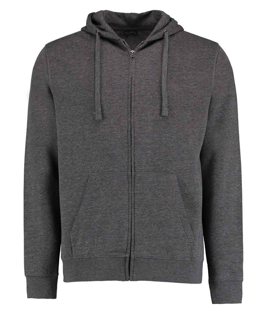 [K303 DKM XS] Kustom Kit Klassic Zip Hooded Sweatshirt (XS, Dark Grey Marl)