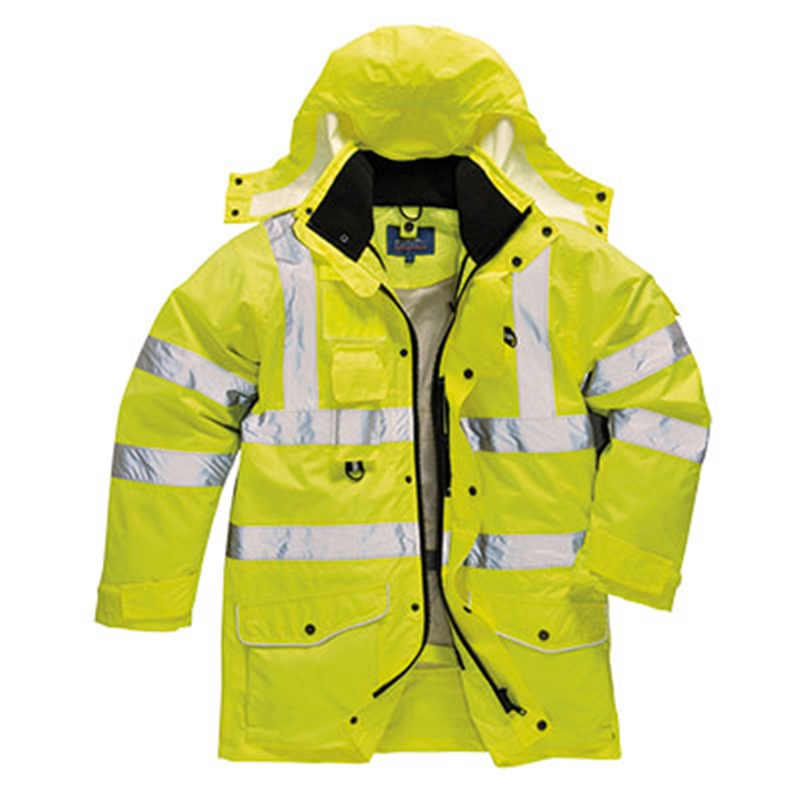 [S427YERXS] Hi-Vis Breathable 7-in-1 Traffic Jacket (XS)