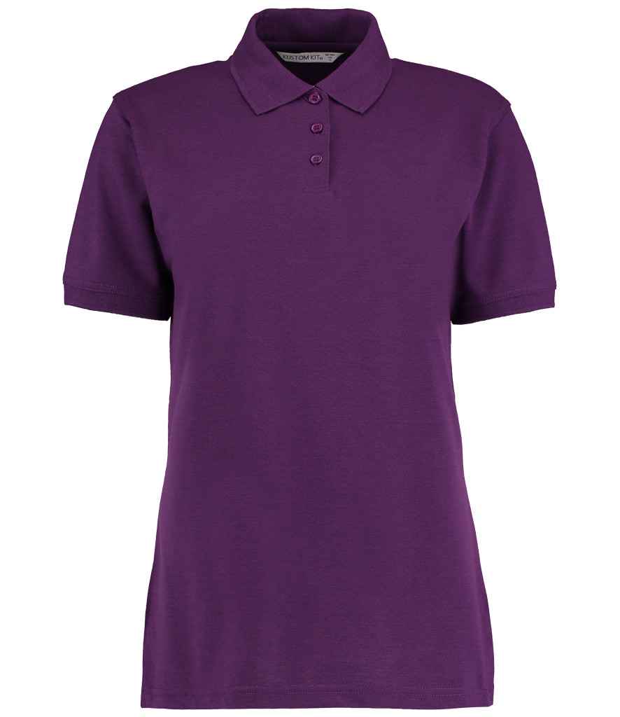 [K703 DKP 6] Kustom Kit Ladies Klassic Poly/Cotton Piqué Polo Shirt (Dark Purple, 6)