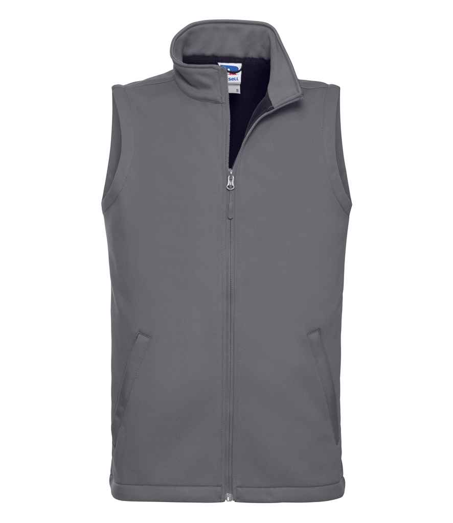 [041M CVY XS] Russell Smart Soft Shell Gilet (XS, Convoy Grey)