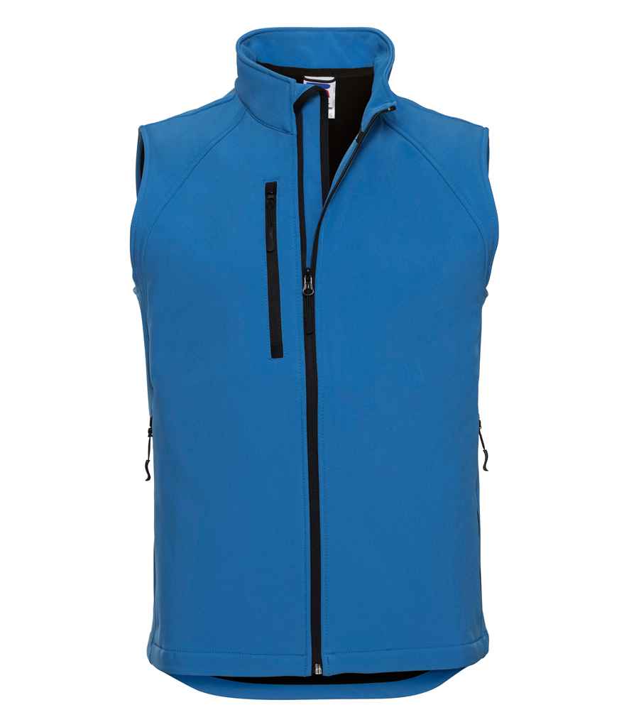 [141M AZR XS] Russell Soft Shell Gilet (XS, Azure)