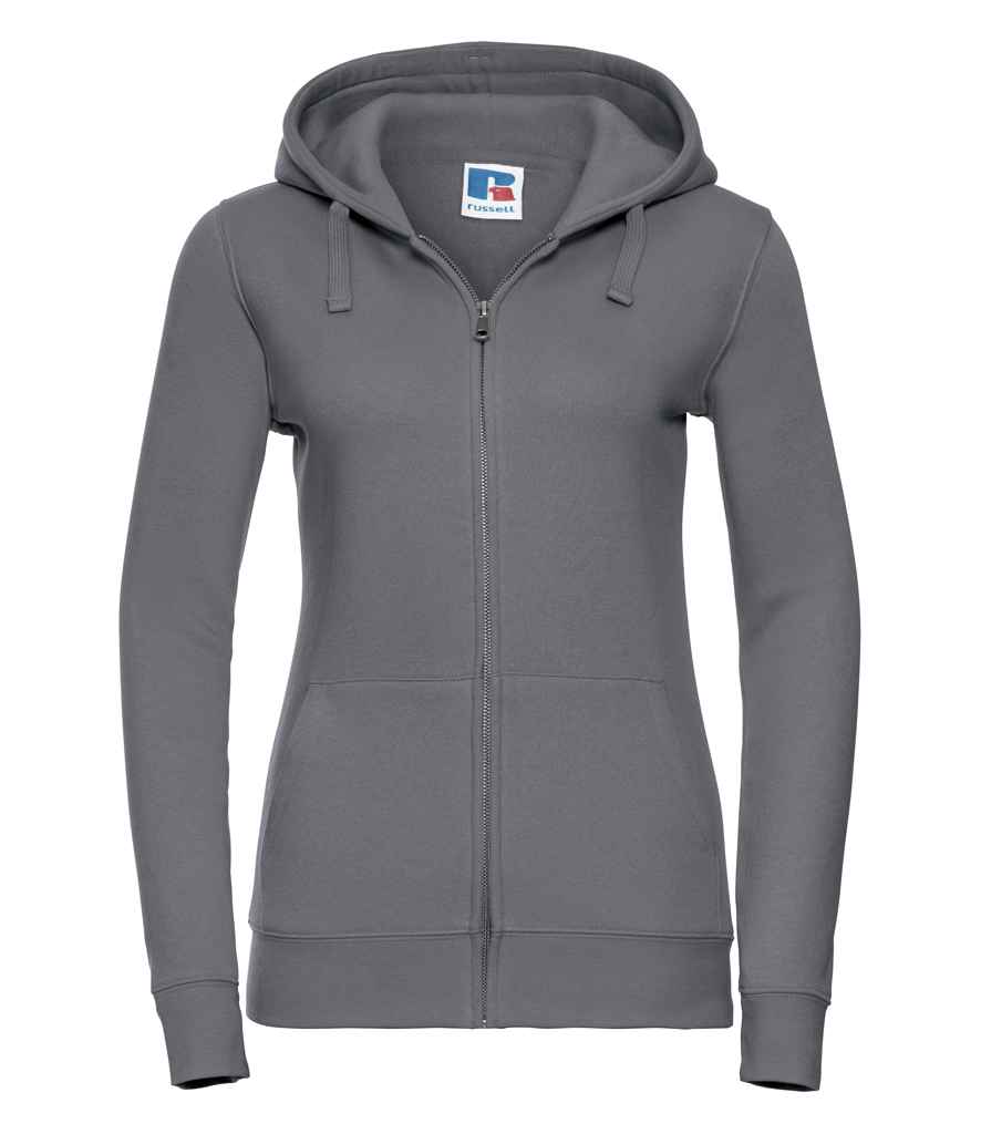 [266F CVY XS] Russell Ladies Authentic Zip Hooded Sweatshirt (XS, Convoy Grey)