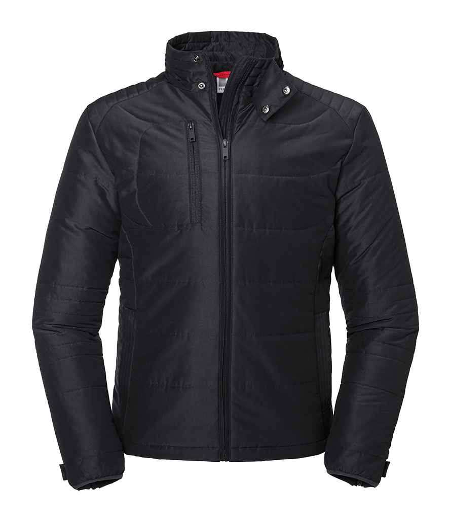 [430M BLK S] Russell Cross Padded Jacket (S, Black)