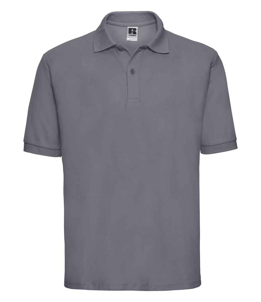 [539M CVY XS] Russell Poly/Cotton Piqué Polo Shirt (XS, Convoy Grey)