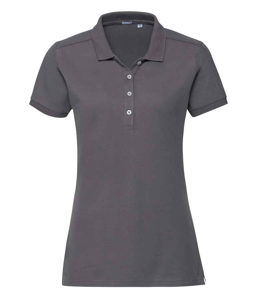 [566F CVY XS] Russell Ladies Stretch Piqué Polo Shirt (XS, Convoy Grey)