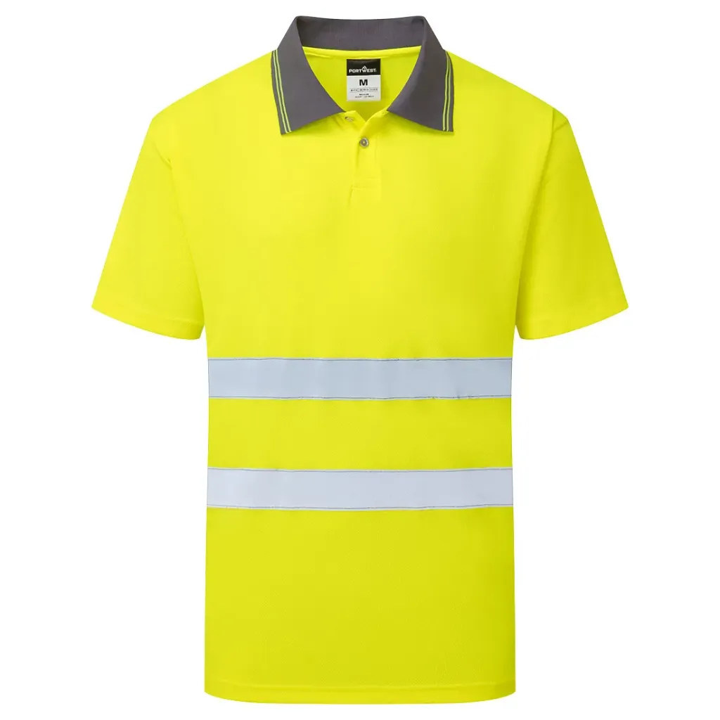 Hi-Vis S/Sleeved Yellow Polo Shirt