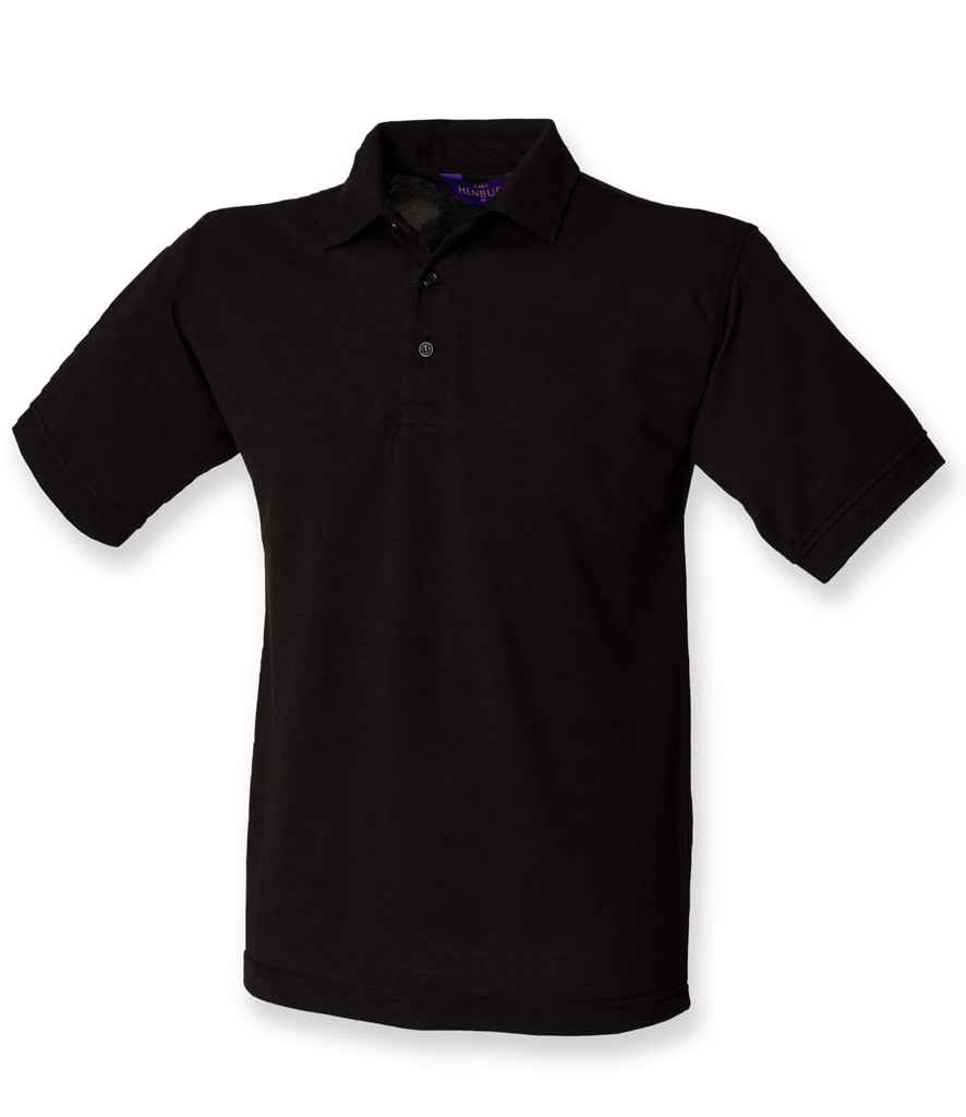 Henbury Heavy Poly/Cotton Piqué Polo Shirt (Dark Grey, XS)