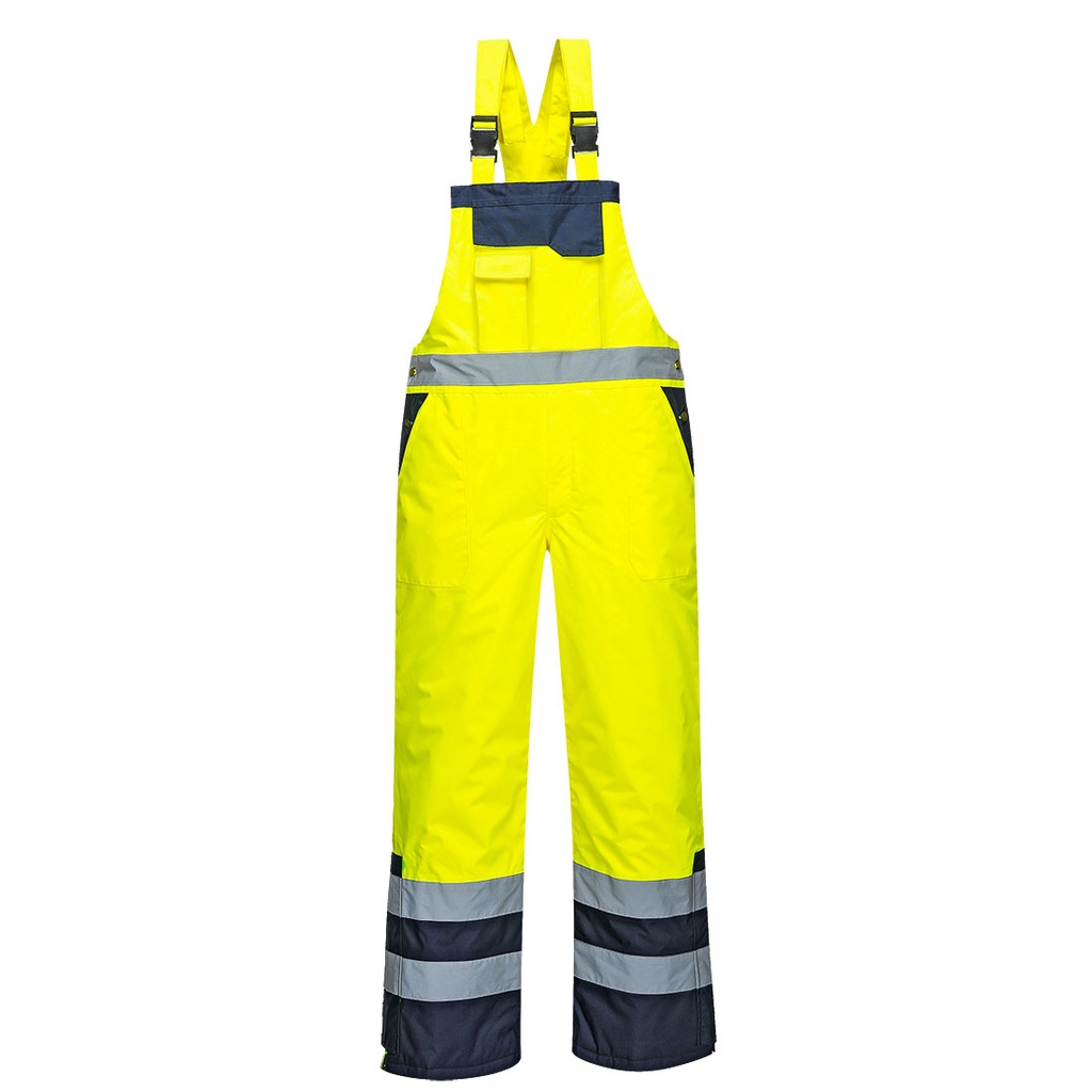 [S489YERS] Hi-Vis Contrast Winter Bib and Brace (Yellow, S)
