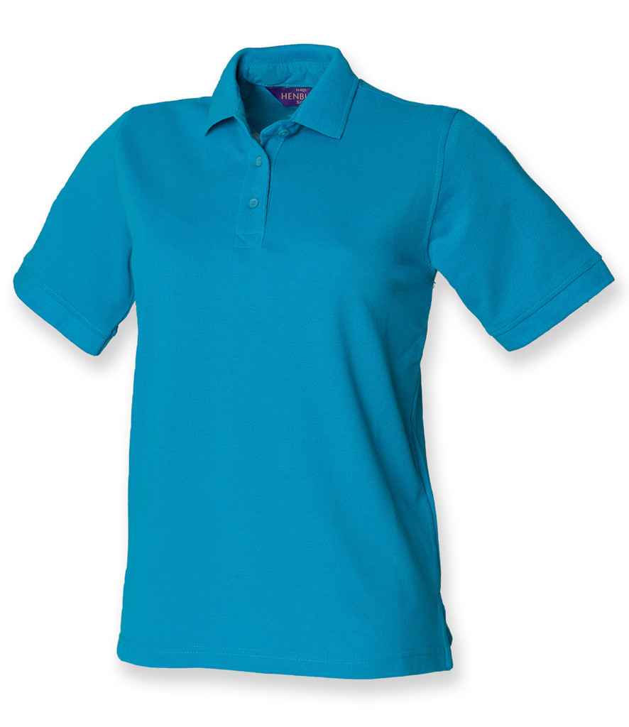 [H401 TUR 8] Henbury Ladies Poly/Cotton Piqué Polo Shirt (8, Turquoise Blue)
