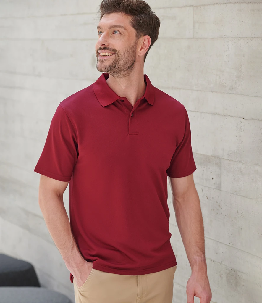 Henbury Coolplus® Wicking Piqué Polo Shirt (Turquoise Blue, XXS)