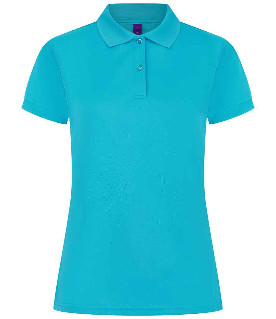 [H476 TUR XS] Henbury Ladies Coolplus® Wicking Piqué Polo Shirt (XS, Turquoise Blue)