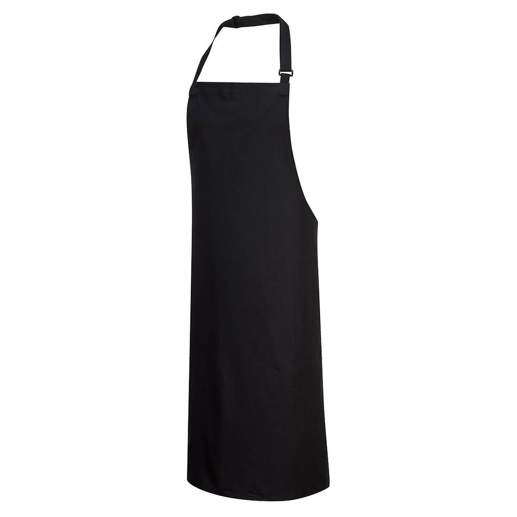 [S840BKR] Cotton Bib Apron (Black)