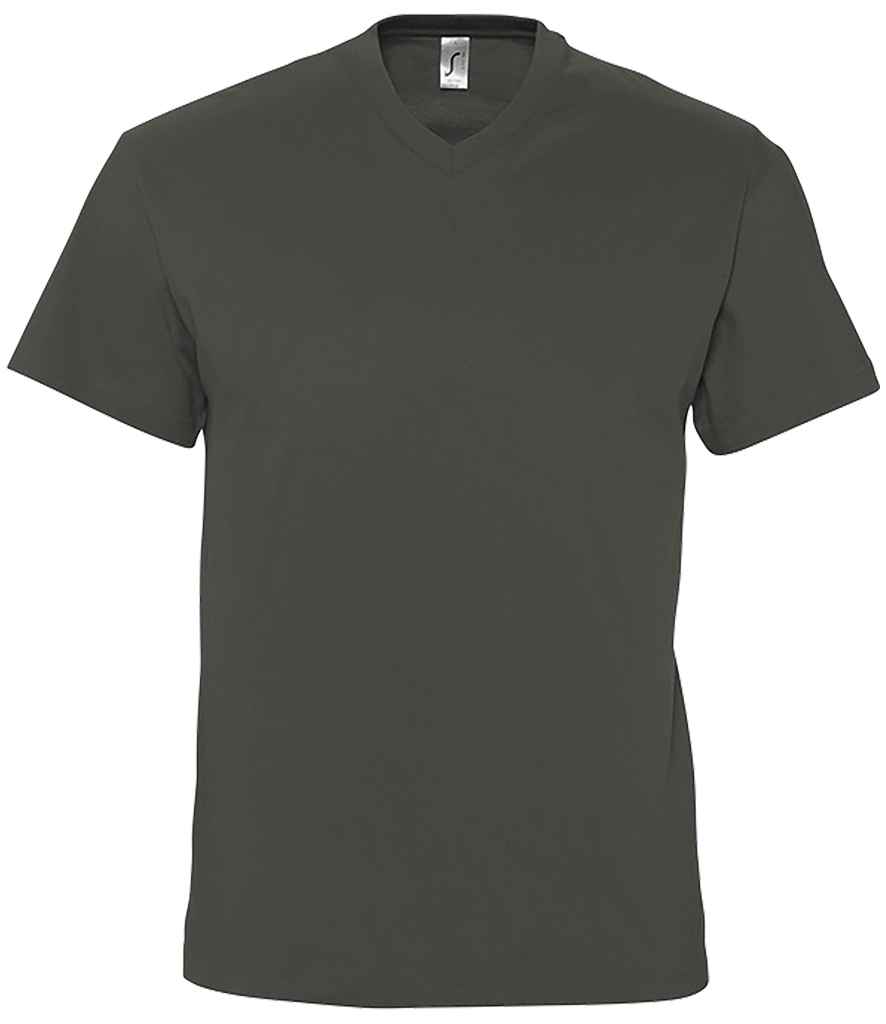 [11150 DGY S] SOL'S Victory V Neck T-Shirt (S, Dark Grey)