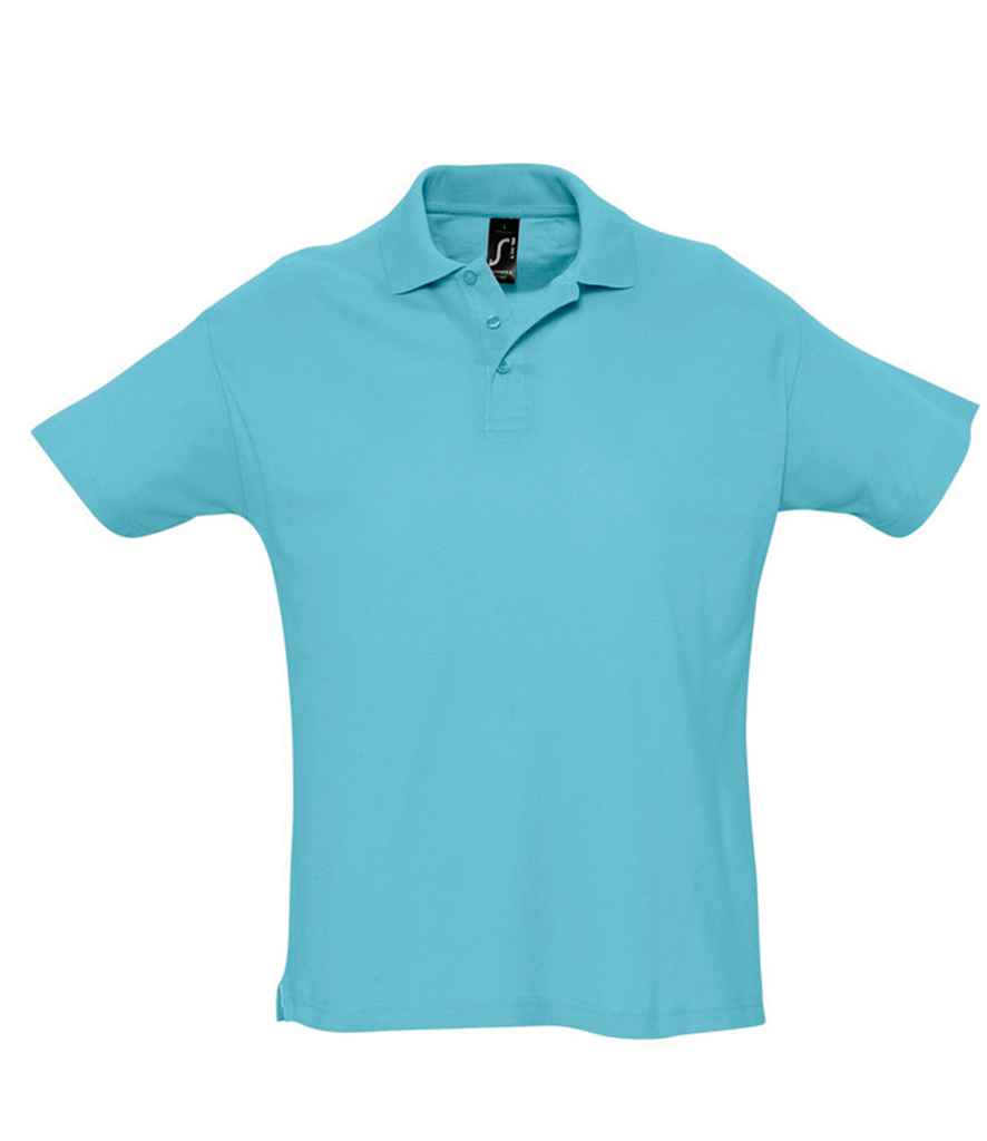 [11342 ATO XS] SOL'S Summer II Cotton Piqué Polo Shirt (XS, Atoll Blue)