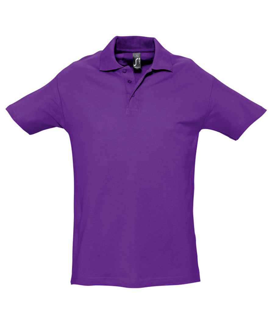 [11362 DKP S] SOL'S Spring II Heavy Cotton Piqué Polo Shirt (S, Dark Purple)