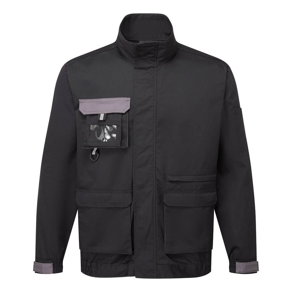 [TX10BKRXS] Portwest Texo Contrast Jacket (Black, XS, Regular)